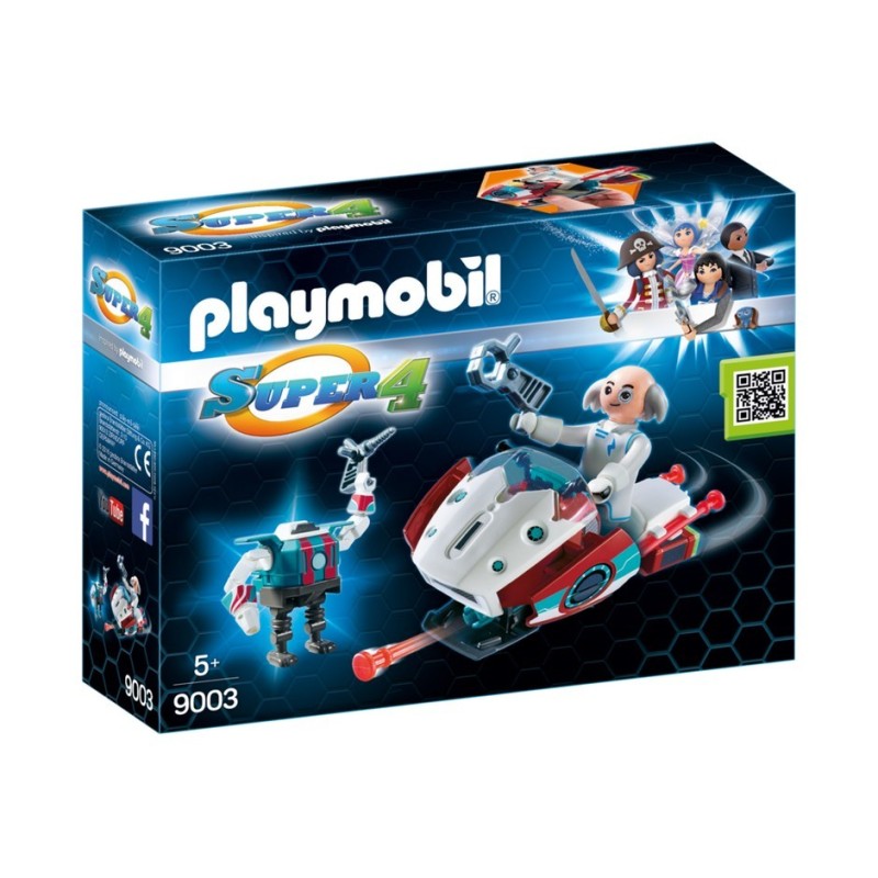Skyjet 9003 con Dr X & Roboter - Super 4 - Playmobil novità Germania 2017