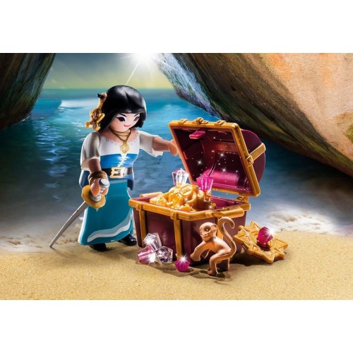 9087 female pirate with treasure - new Playmobil Germany 2017
