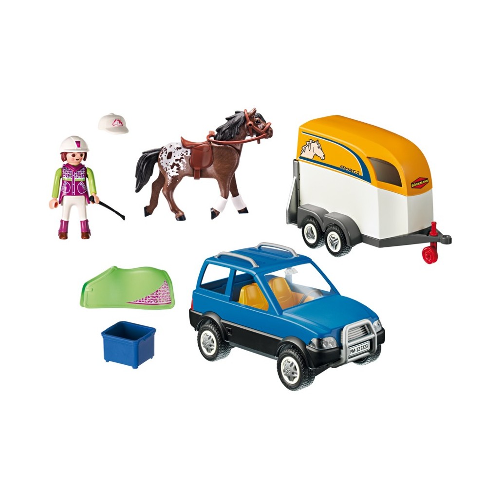 Vervelen Gooi toevoegen aan 5223 vehicle with trailer ponies - Playmobil - Playmobileros - Tienda de  Playmobil Nuevo y Ocasión