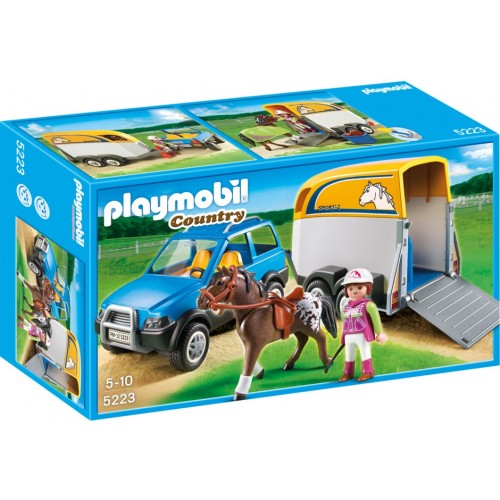 5223 véhicule avec poneys remorque - Playmobil