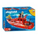 3128 boat rescue firefighters with water hose - Playmobil Germany