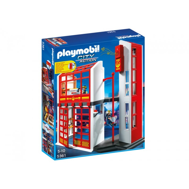 5361 avec alarme - caserne de pompiers Playmobil - Playmobileros - Tienda  de Playmobil Nuevo y Ocasión