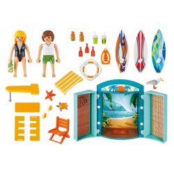 5641 valigetta Surf Shop sulla spiaggia - Playmobil