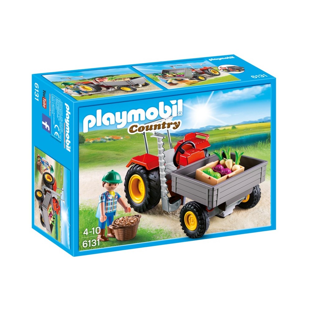 6867. grand tracteur avec accessoires - Playmobil - Playmobileros