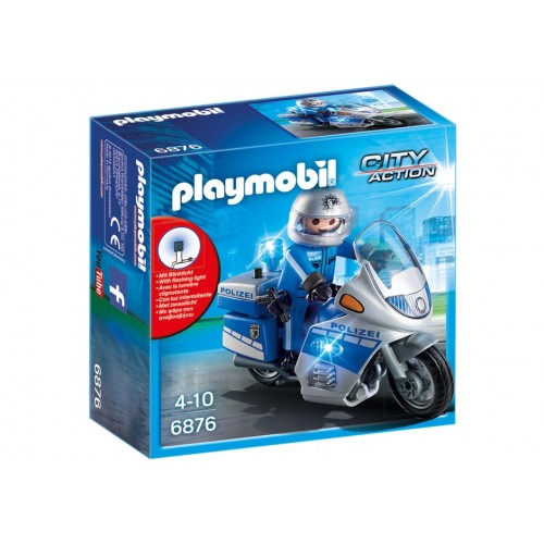 6876 police moto avec lumières Led - Playmobil