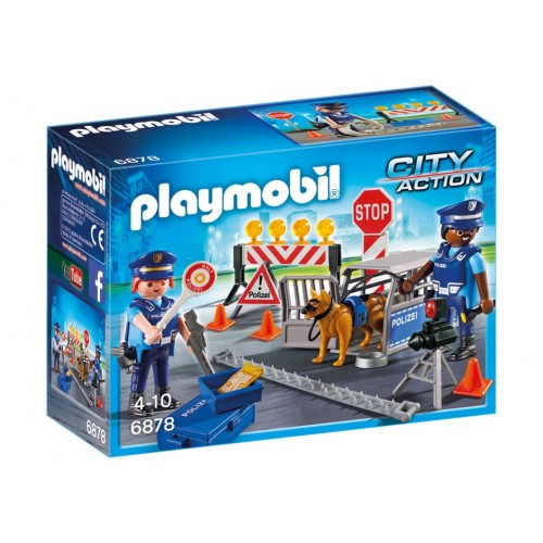 6878 - Control de Policía con Bloqueo Calle - Playmobil