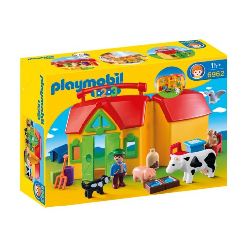 6962 fattoria valigetta 1.2.3 - Playmobil