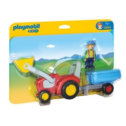 6964 tractor with trailer 1.2.3 - Playmobil