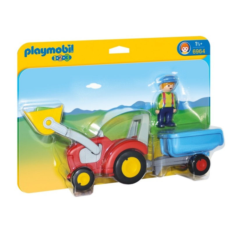 6964-Traktor mit Anhänger 1.2.3 - Playmobil