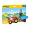 6964 tracteur avec remorque 1.2.3 - Playmobil