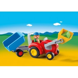 6964 tracteur avec remorque 1.2.3 - Playmobil