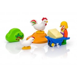 6965 fattoria con galline 1.2.3 - Playmobil