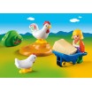 6965 fattoria con galline 1.2.3 - Playmobil