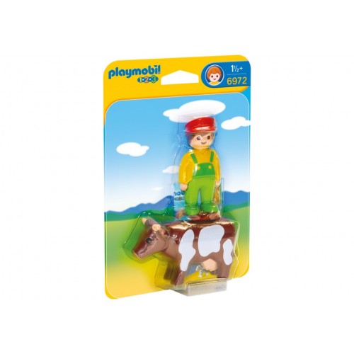 6972 - Granjero con Vaca 1.2.3 - Playmobil