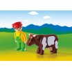 6972 farmer with cow 1.2.3 - Playmobil