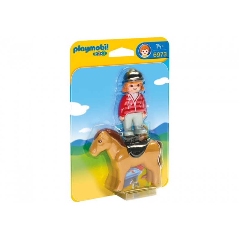 6973 Jinente con cavallo 1.2.3 - Playmobil