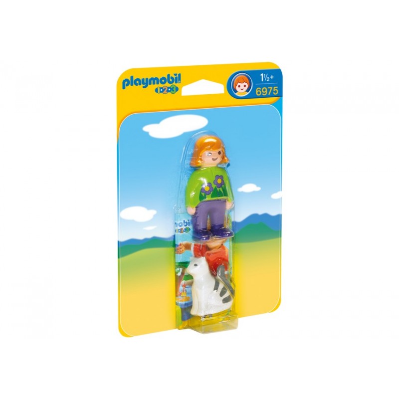 6975 woman with Cat 1.2.3 - Playmobil