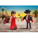 6845 couple dancers Flamenco - pink range
