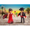 danseurs de 6845 couple Flamenco - gamme rose