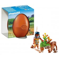 5278 - Niña India con Animales del Bosque - Playmobil
