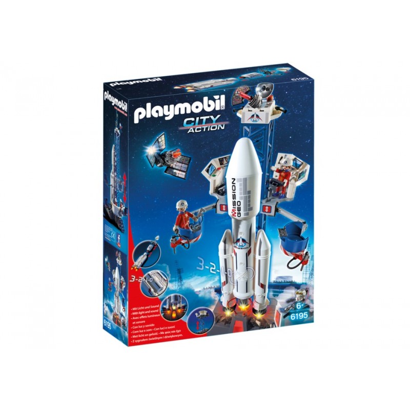 6195 - Cohete con Plataforma de Lanzamiento - Playmobil