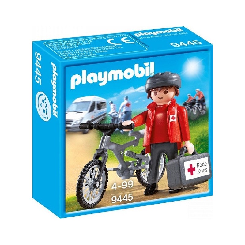 9445 - Ciclista Primeros Auxilios Cruz Roja - Exclusivo Playmobil Holanda