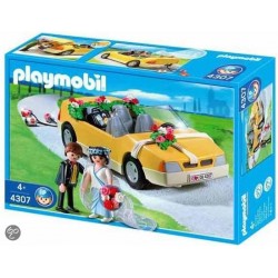 4307 - Recién Casado Novios Coche Latas - Playmobil