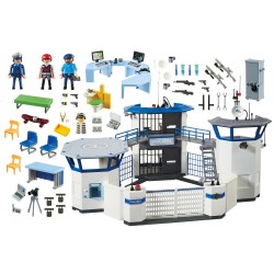 6872 with jail - Playmobil police command center