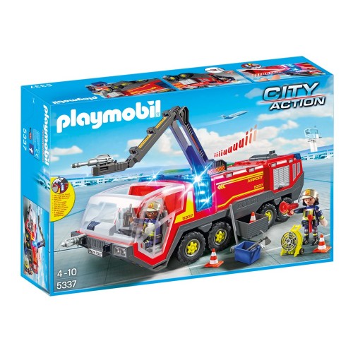 5337 - feux et sirène - Playmobil camion de pompier aéroport