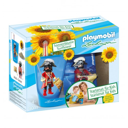 9011-Kit pirate home gardening with pot and sunflower-Playmobil Lehuza