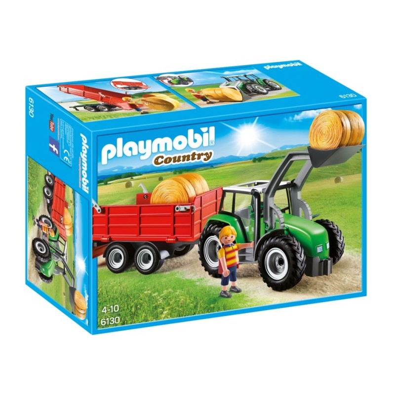 6130. large Tractor with trailer - Playmobil