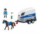 6875-cavallo della polizia con rimorchio-Playmobil