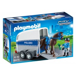 6875 - Caballo de Policia con Remolque - Playmobil