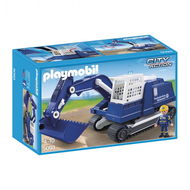 5093 - Escavadora THW Obras Públicas - Playmobil
