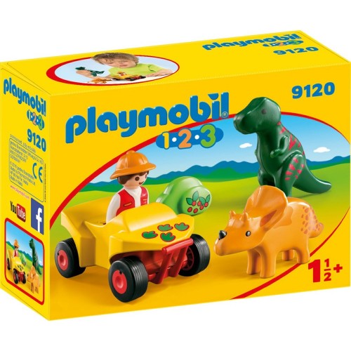 *** Reserva *** 9120 - Explorador Dinosaurios con Quad 1.2.3. - Novedad Playmobil 2017