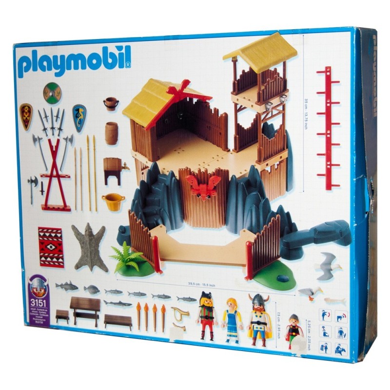 Mur Pour Campement Viking Playmobil - Réf 3151, Pièce 1240 - Occasion