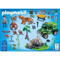 5274 - Coche Explorador con Tigres y Orangutanes - Playmobil