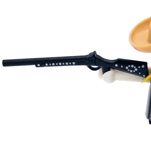 Escopeta Negra Decorado Plateado Rifle Oeste - Playmobil