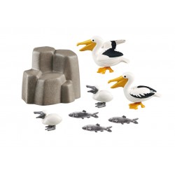 9070 family pelicans on rock - new Playmobil 2017 Germany