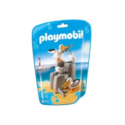 9070-family pelicans on rock-new Playmobil 2017 Germany