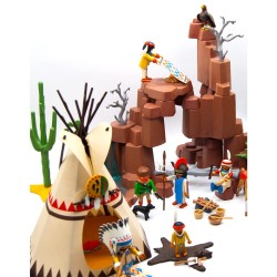 Индейская деревня 3870 Запад лагерь - Playmobil Западной - случай