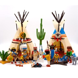 3870 - Poblado Indio Oeste Campamento - Playmobil Western - OCASION